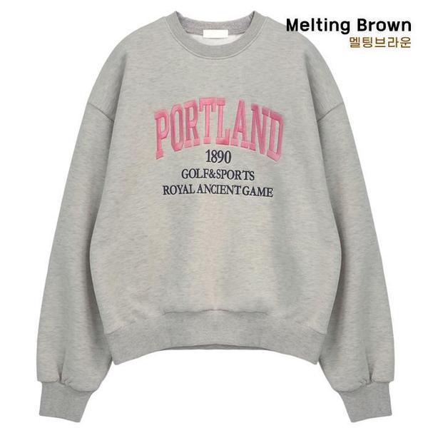 女性ルーズフィットマンツーマンラウンドTシャツ PL25