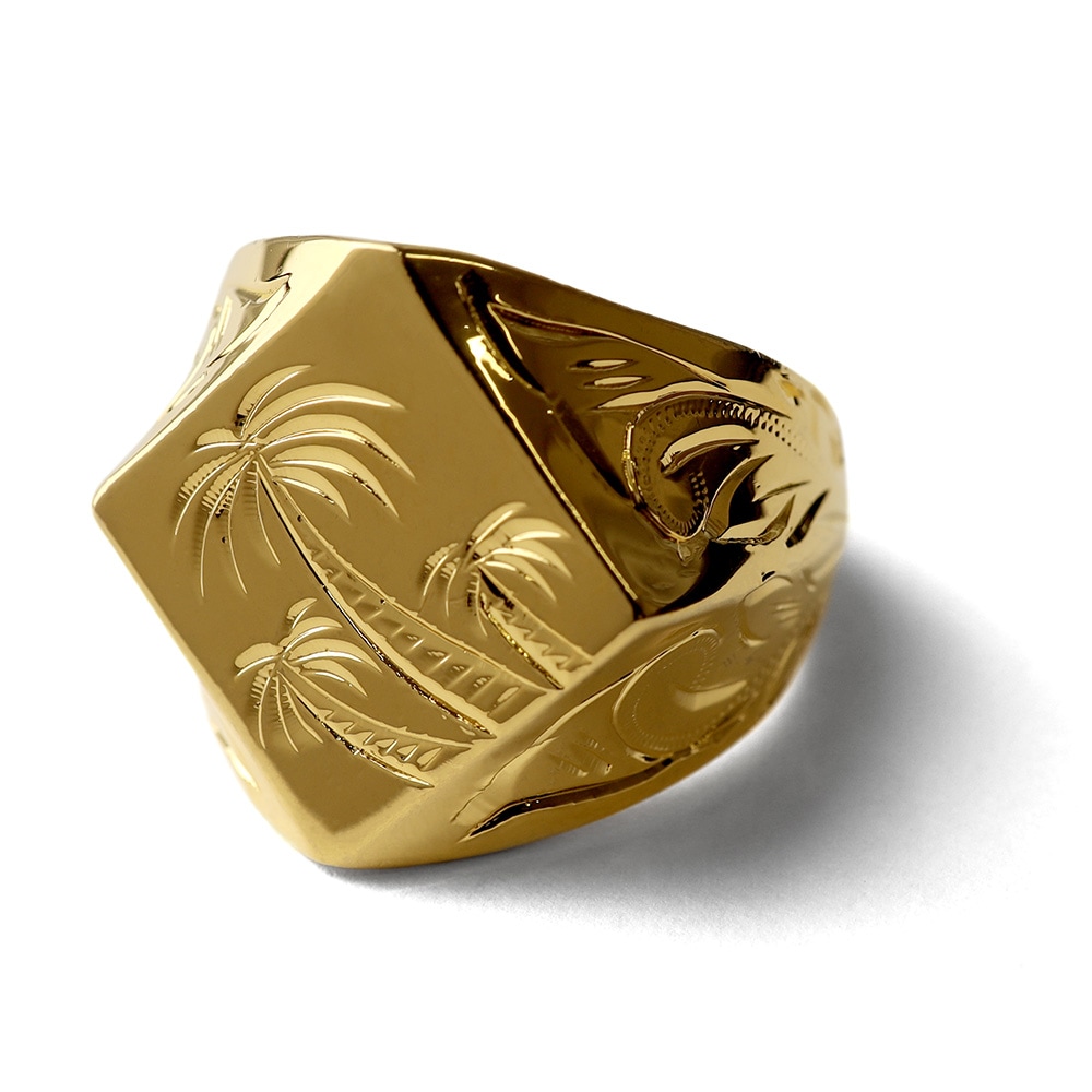 BFF 印台リング ヤシの木 [bffr012-g-l]