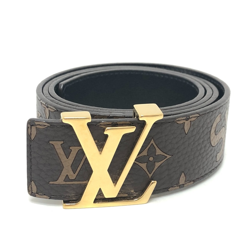 ベルト MP016 モノグラム サンチュール LV イニシャル 17aw ルイヴィトン×シュプリーム アパレル小物 レザー ブラウン