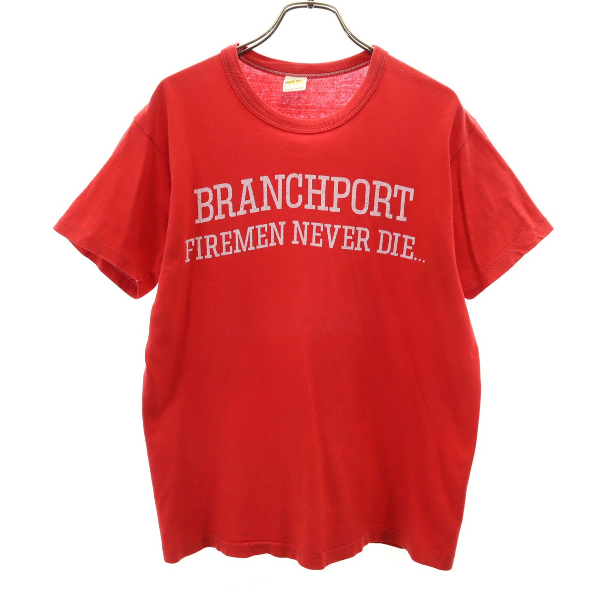 70s 80s USA製 ヴィンテージ 半袖 Tシャツ M レッド系 シングルステッチ メンズ 古着