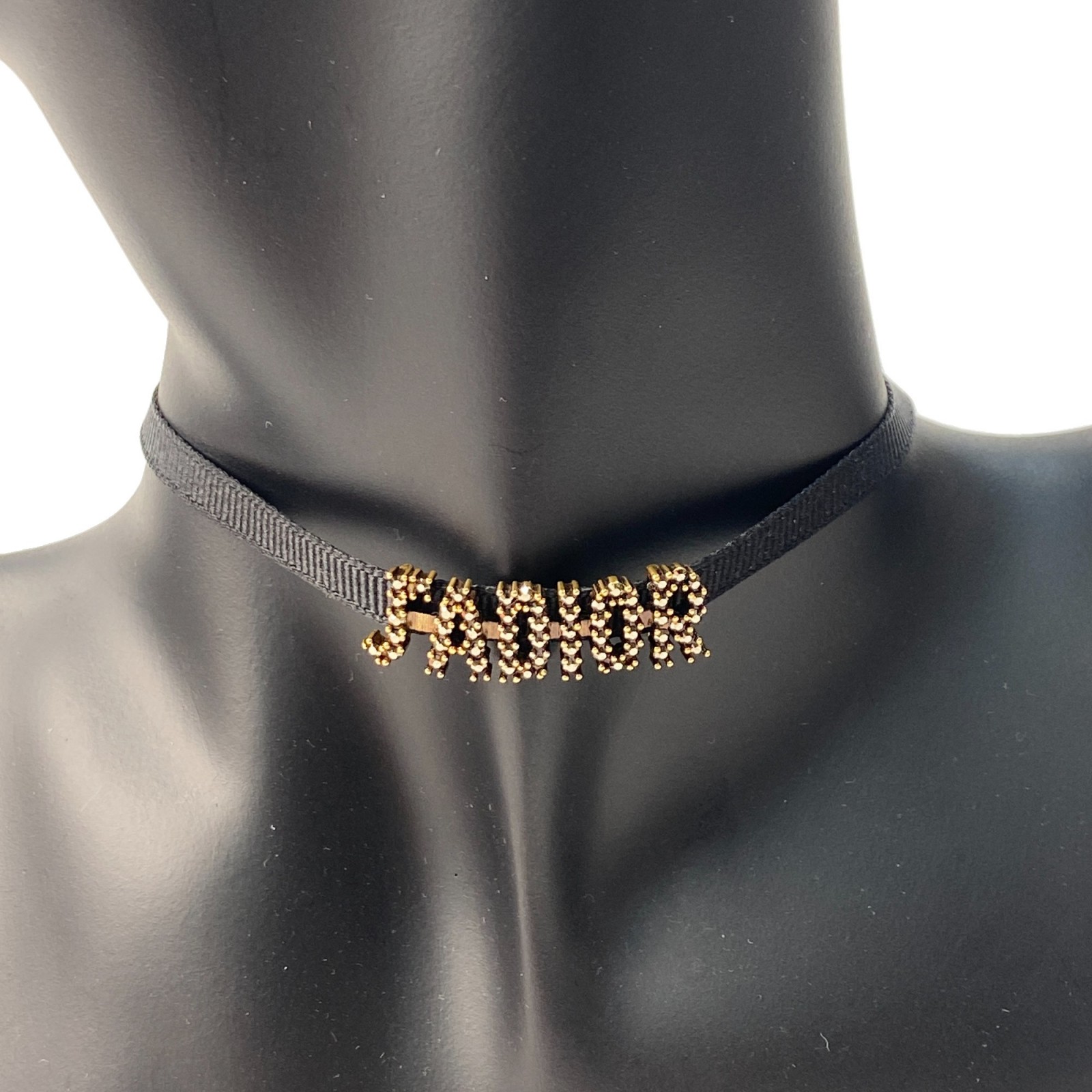 未使用 ディオール Dior レディース JADIOR チョーカー アンティーク ゴールド