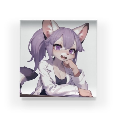 【受注生産】キツネザルの女の子　カイラ アクリルブロック