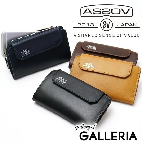 【正規品1年保証】 財布 二つ折り財布 AS2OV LEATHER MOBILE WALLET モバイルウォレット iPhone6S iPhone6 メンズ ASSOV 081601