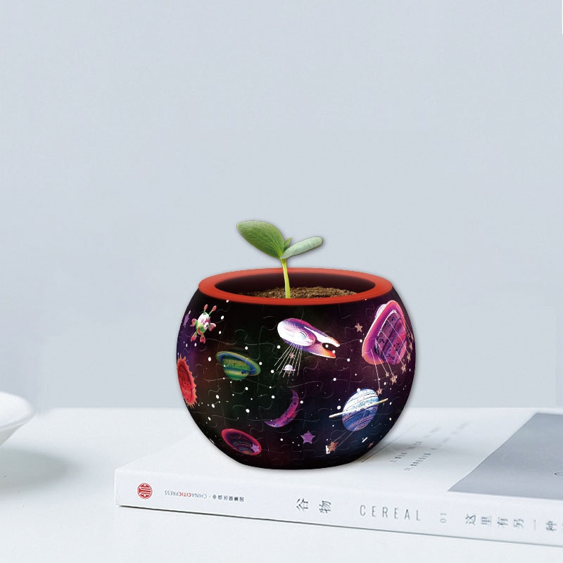 立体盆栽パズル80枚多肉植物緑植アイデア植木鉢置物星の楽園プレゼント