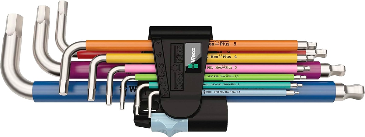 Wera 022669 3950SPKL/9 ステンレス マルチカラーヘックスキーセット 022669WERA