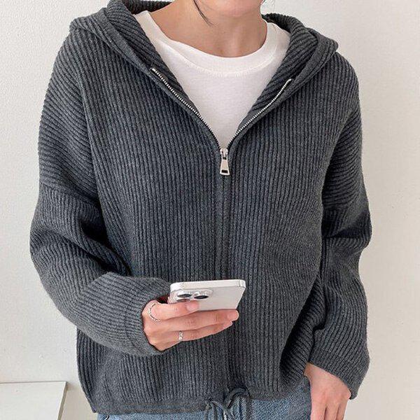 (OT)モノゴルジニットフードニットカーディガン 冬 女性 4,906円