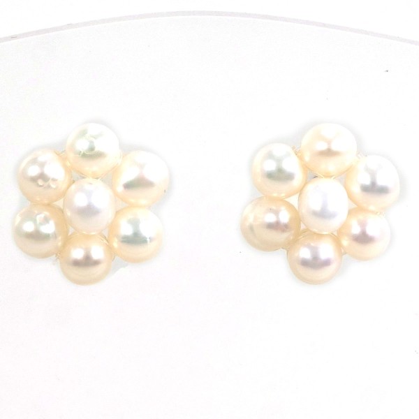 K14 14金 WG ホワイトゴールド ピアス パール(真珠) 総重量約1.3g ジュエリー 中古