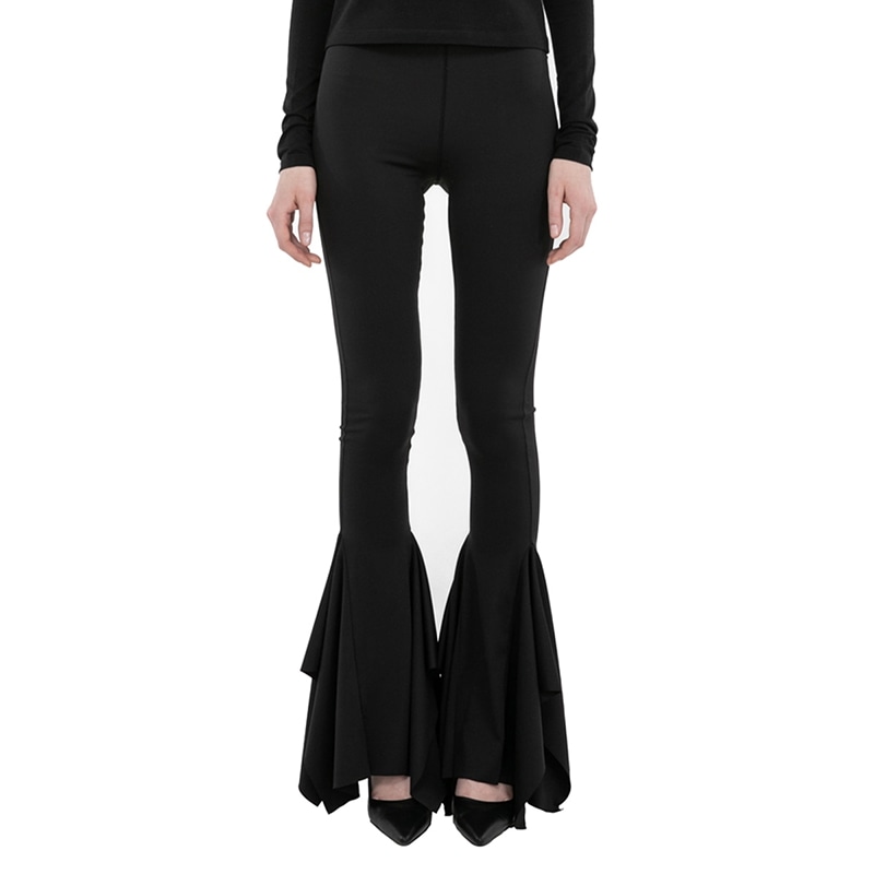 HIGH-WAIST FLARE LEGGINGS BLACK