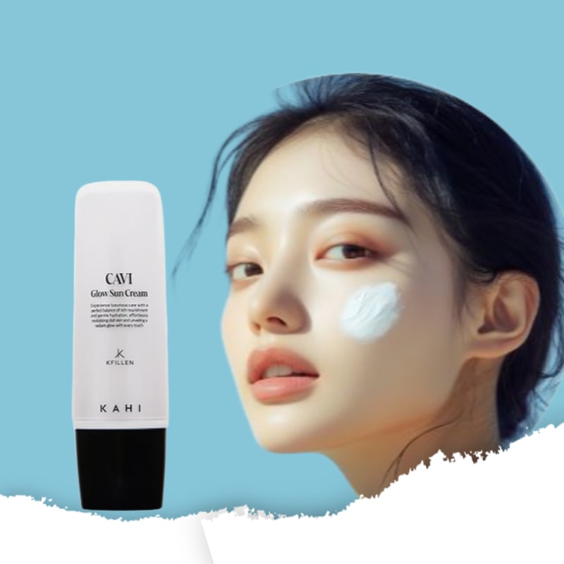 キャビグロウ サンクリーム SPF50+ PA++++ / 韓国人気日焼け止め / トーンアップ＆保湿ケア / 顔・ボディ兼用