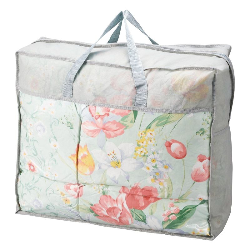 花浪漫 羽根ふとんバッグ入り（ダウン10%） グリーン