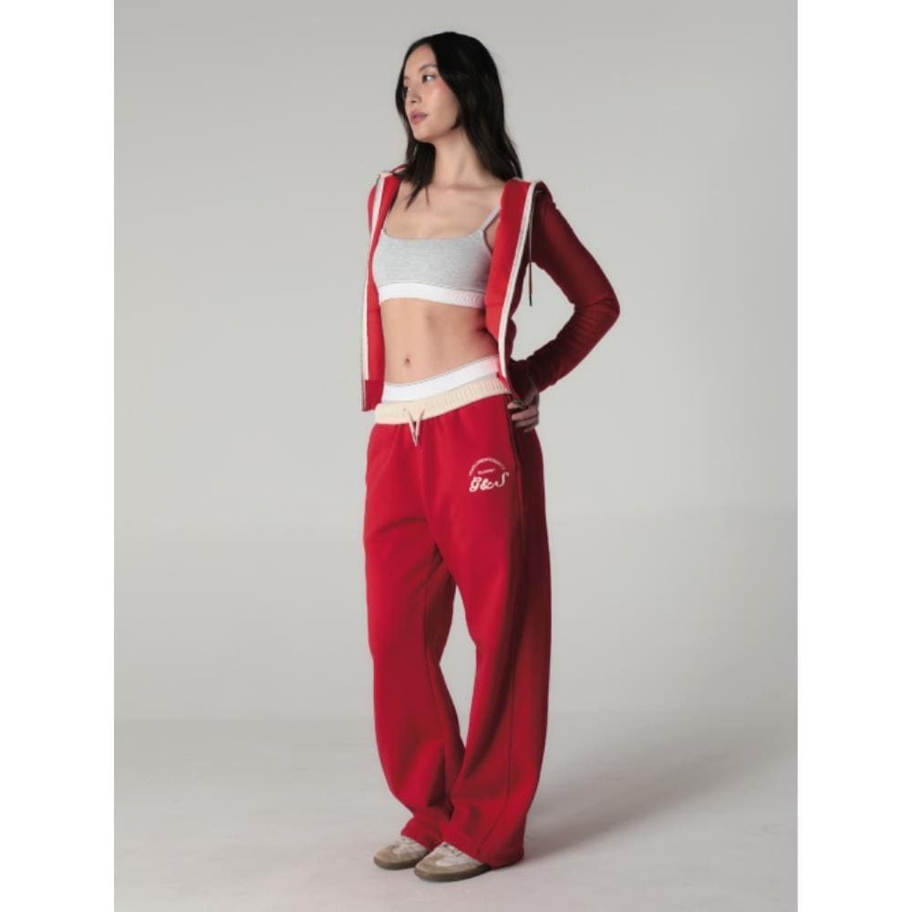 GLOWNY BOLD TRACKSUIT PANTS RED GY25LWPT009RD