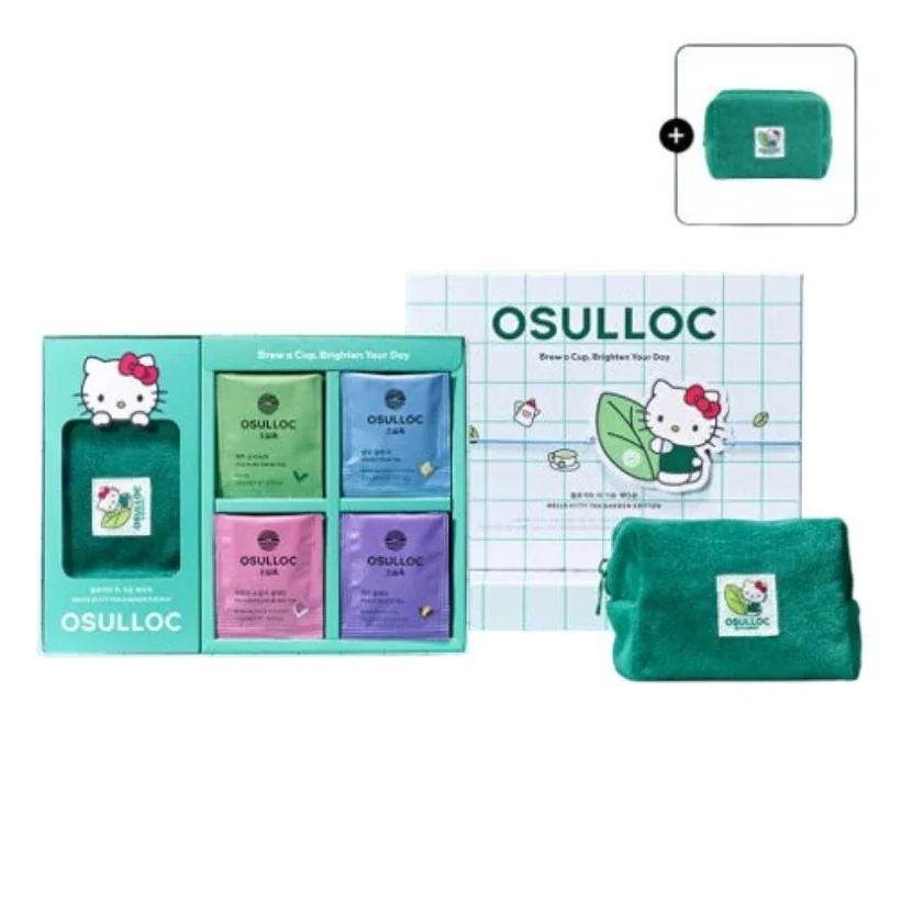 [25SS/New]ティーガーデン 4種(済州純粋緑茶6/イチジクショコラ紅茶6/桃味紅茶/サムダ蜂蜜梨茶) 24入 #ハローキティポーチ贈呈