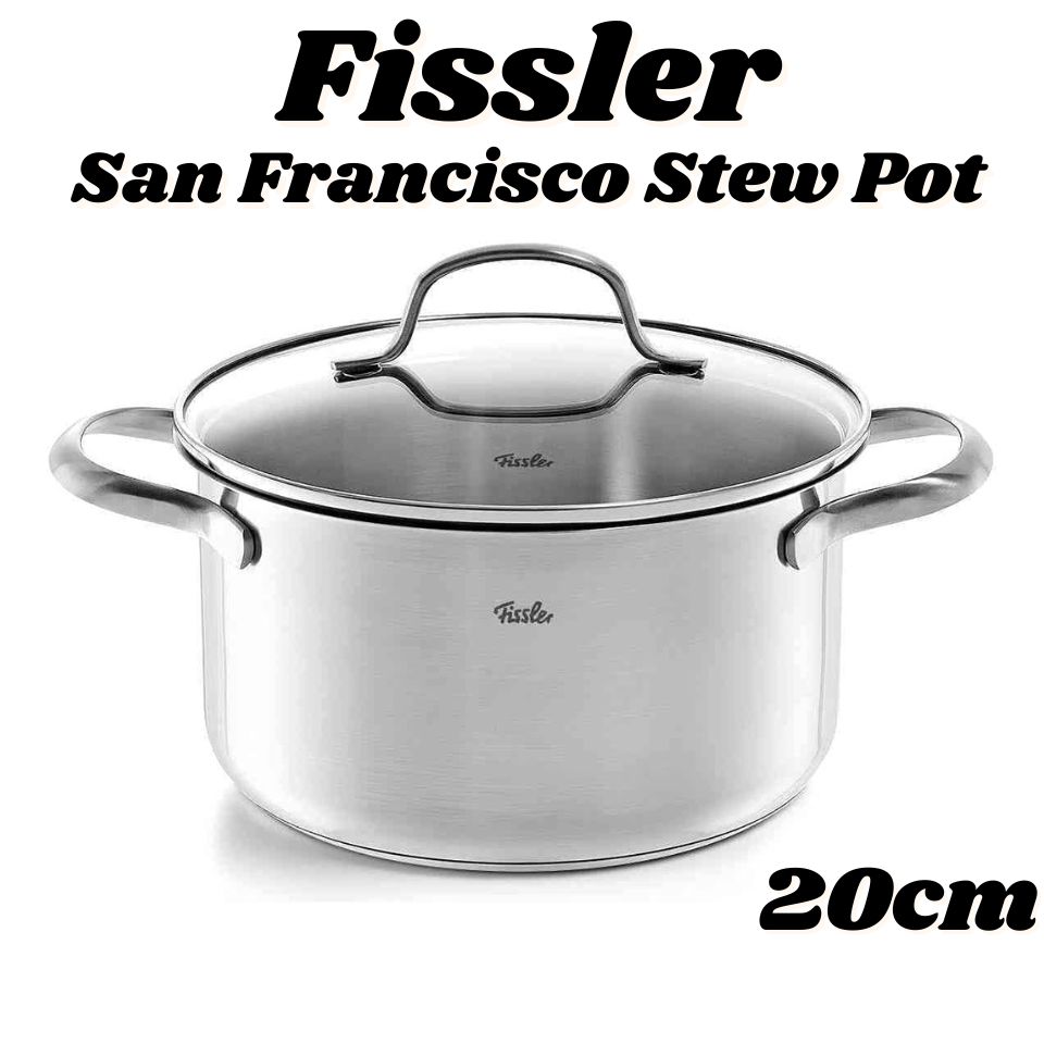 両手鍋 ステンレス サンフランシスコ シチューポット 20cm 耐熱 ガス火/IH対応 無水調理 底面3層構造 オーブン調理 食器洗い機対応