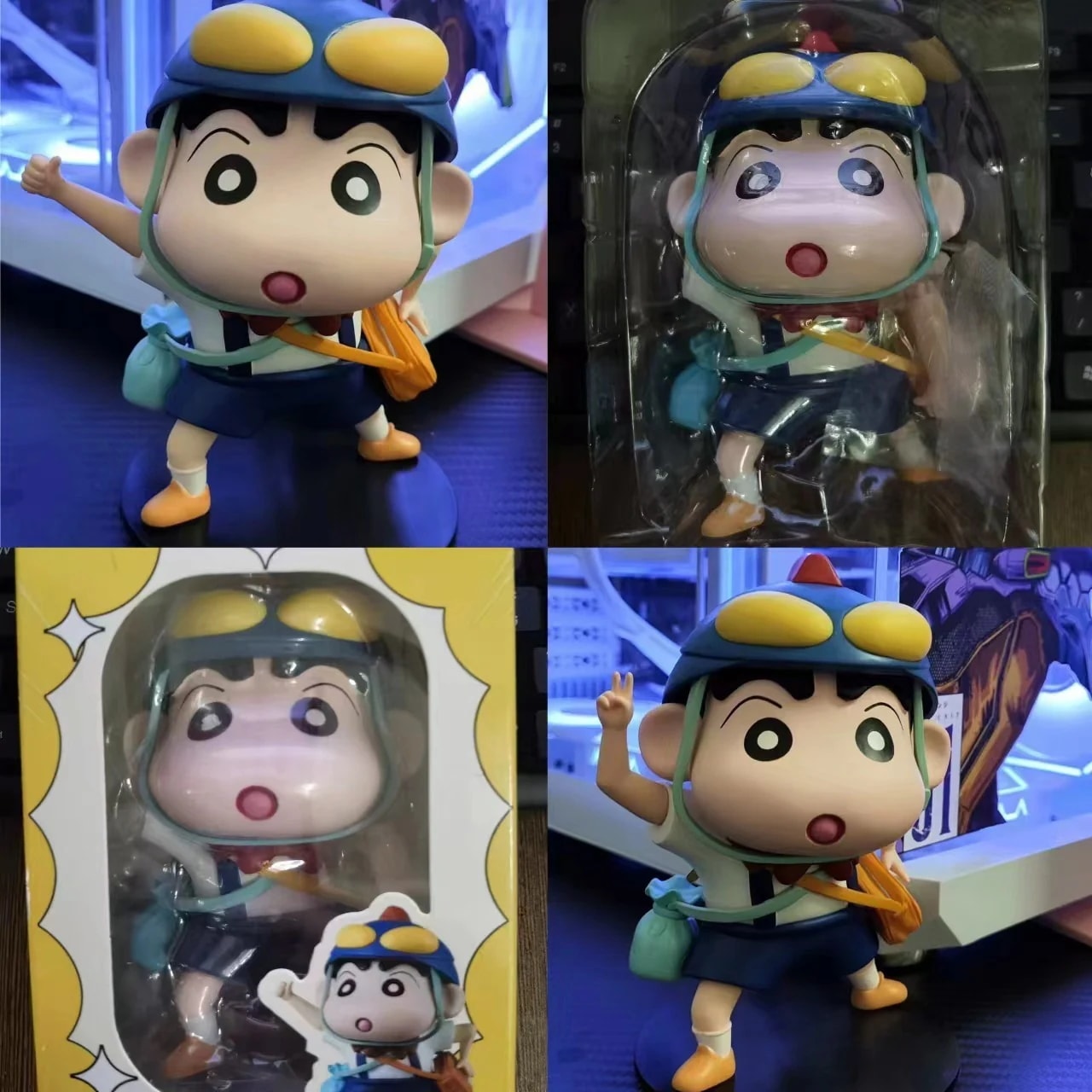 ミートライド Qバージョン 野原しんのすけ 手作り車飾り人形モデルバッチ