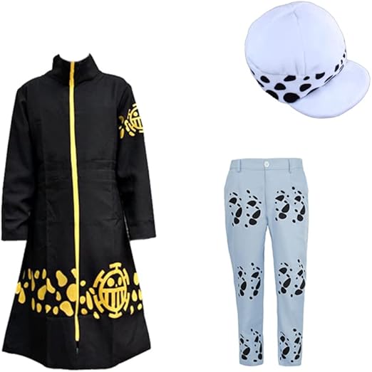 [fun costumes] ワンピース one piece トラファルガー・ロー ロー コート ズボン