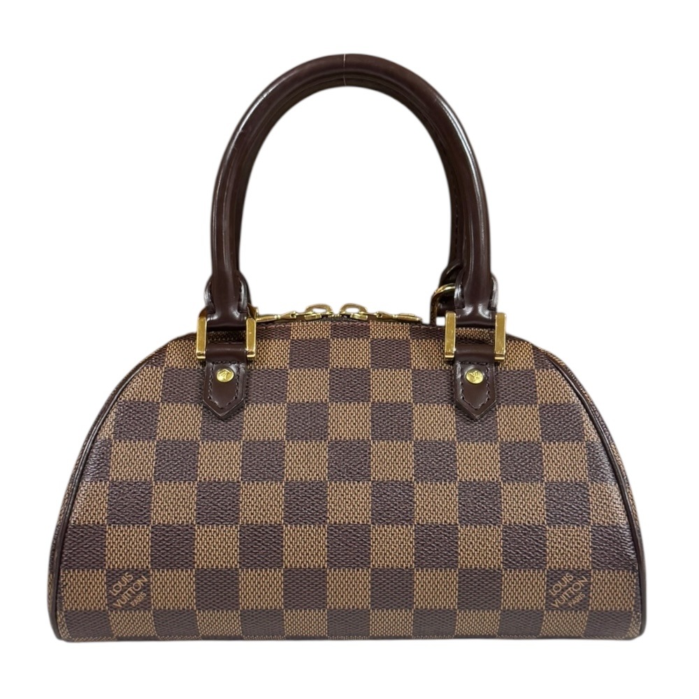 ルイヴィトン リベラ ミニ ダミエ ハンドバッグ ダミエキャンバス N41436 ブラウン LOUIS VUITTON 中古