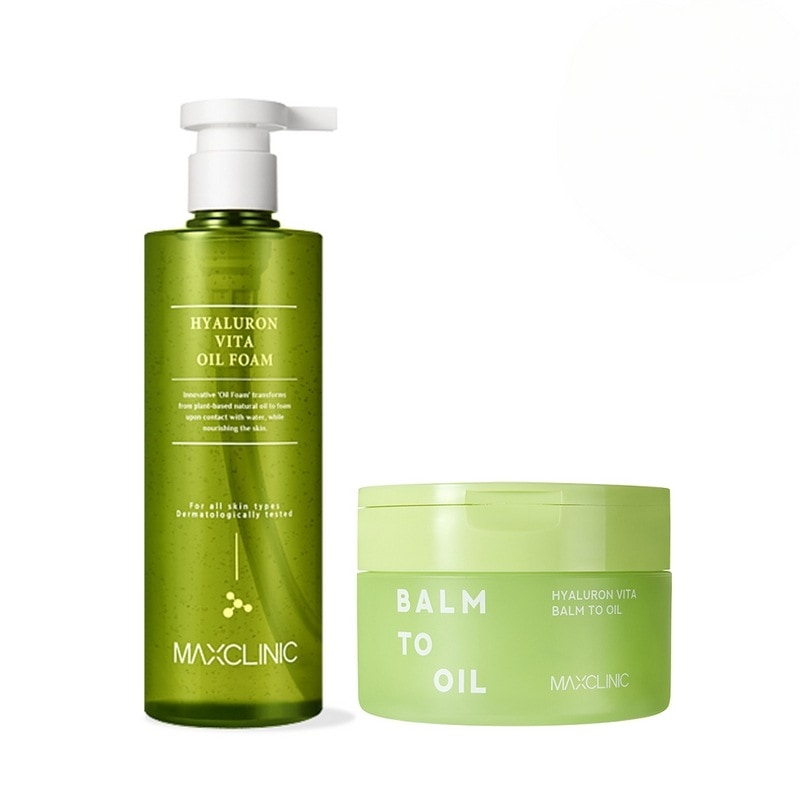 【ラウンジ専用】マックスクリニックヒアルロンビタクレンジングバームトゥオイル90ml+ヒアルロン大容量オイルトゥフォーム310g