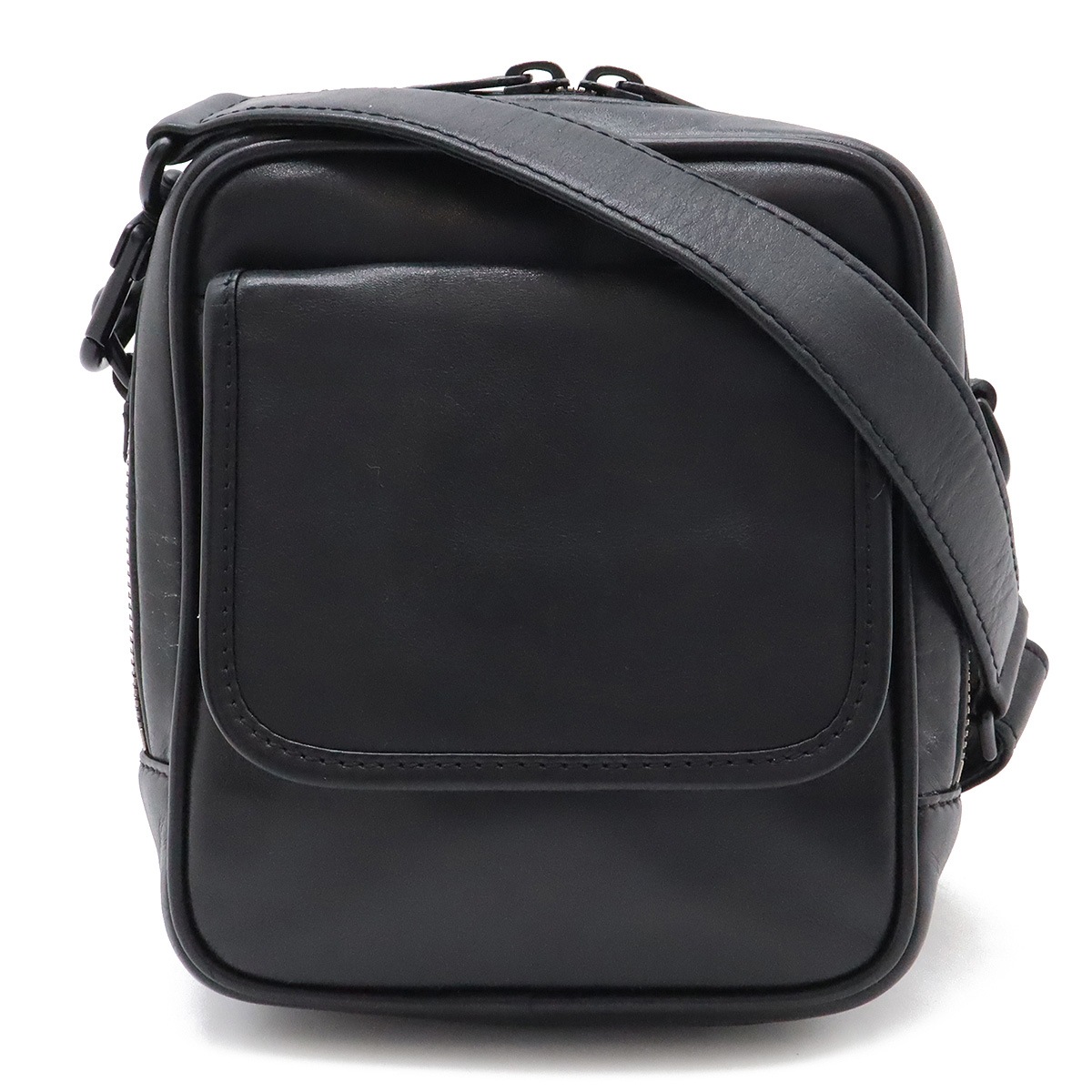 モノグラムディフィール ペオニア ショルダーバッグ ポシェット レザー 黒 ブラック ノワール M9240