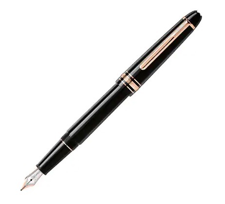 MONTBLANC 132484(112675) モンブラン マイスターシュテュック ローズゴールドコート クラシック 万年筆 ブラック/ローズゴールド F /取寄品