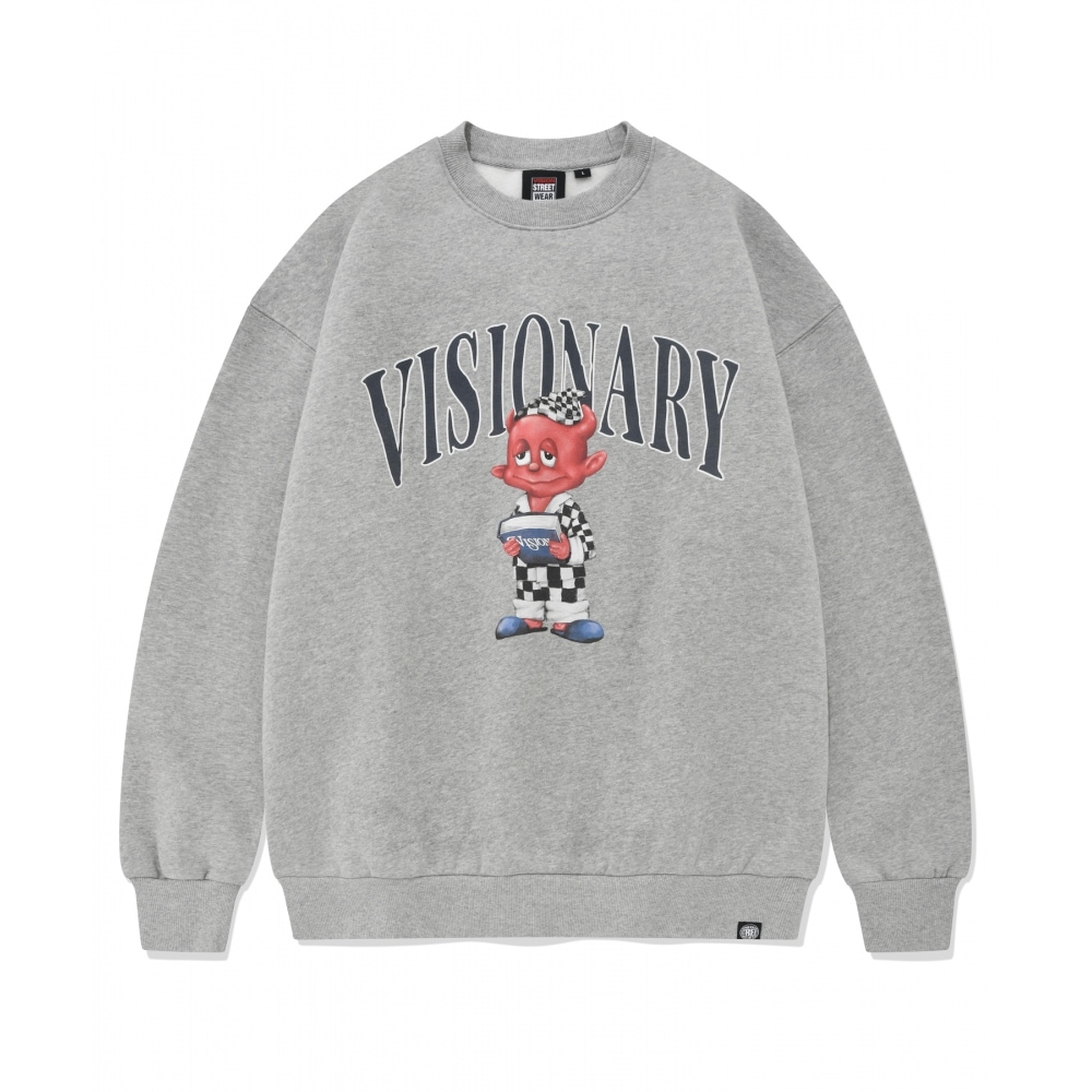 VISION StreetWEAR VSW スリーピー クルーネック グレー