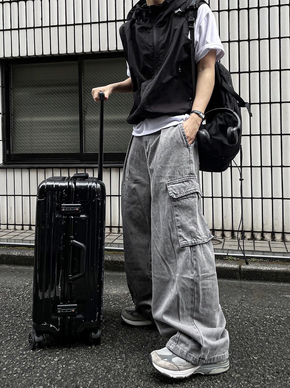 [COSYHARU公式]Pigment Balloon stitch Cargo Denim Pants
