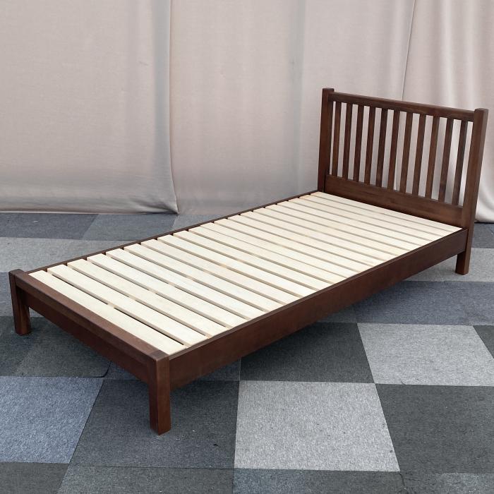 シングル ベッドフレーム BED FRAME SEMI DOUBLE SLEEPING CRUCE ブラウン ベッド台 フレームのみ 一人暮らし ワンルーム おしゃれ