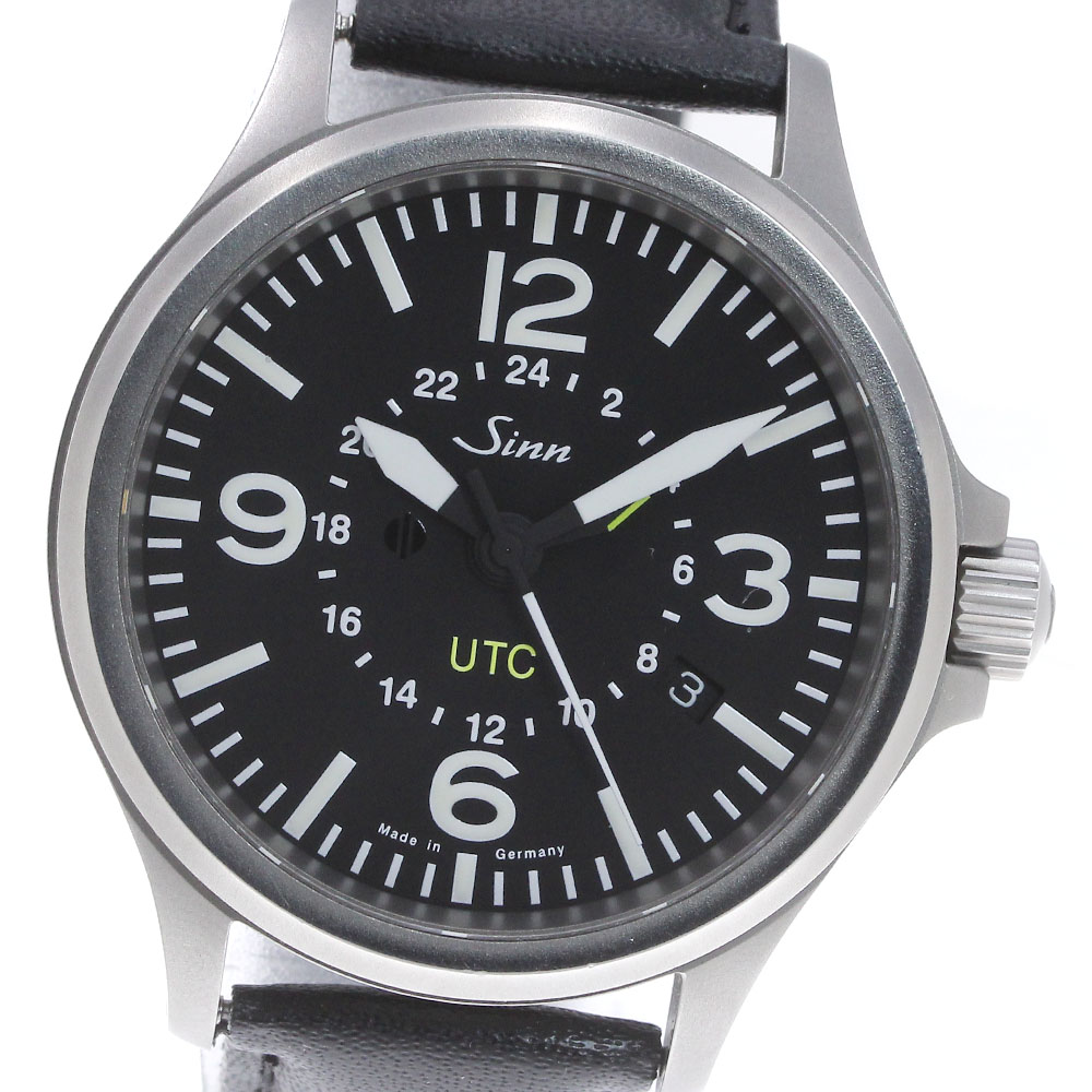 ジン Sinn 856 フリーガー UTC デイト 自動巻き メンズ 美品 保証書付き_861381【中古】 246,900円