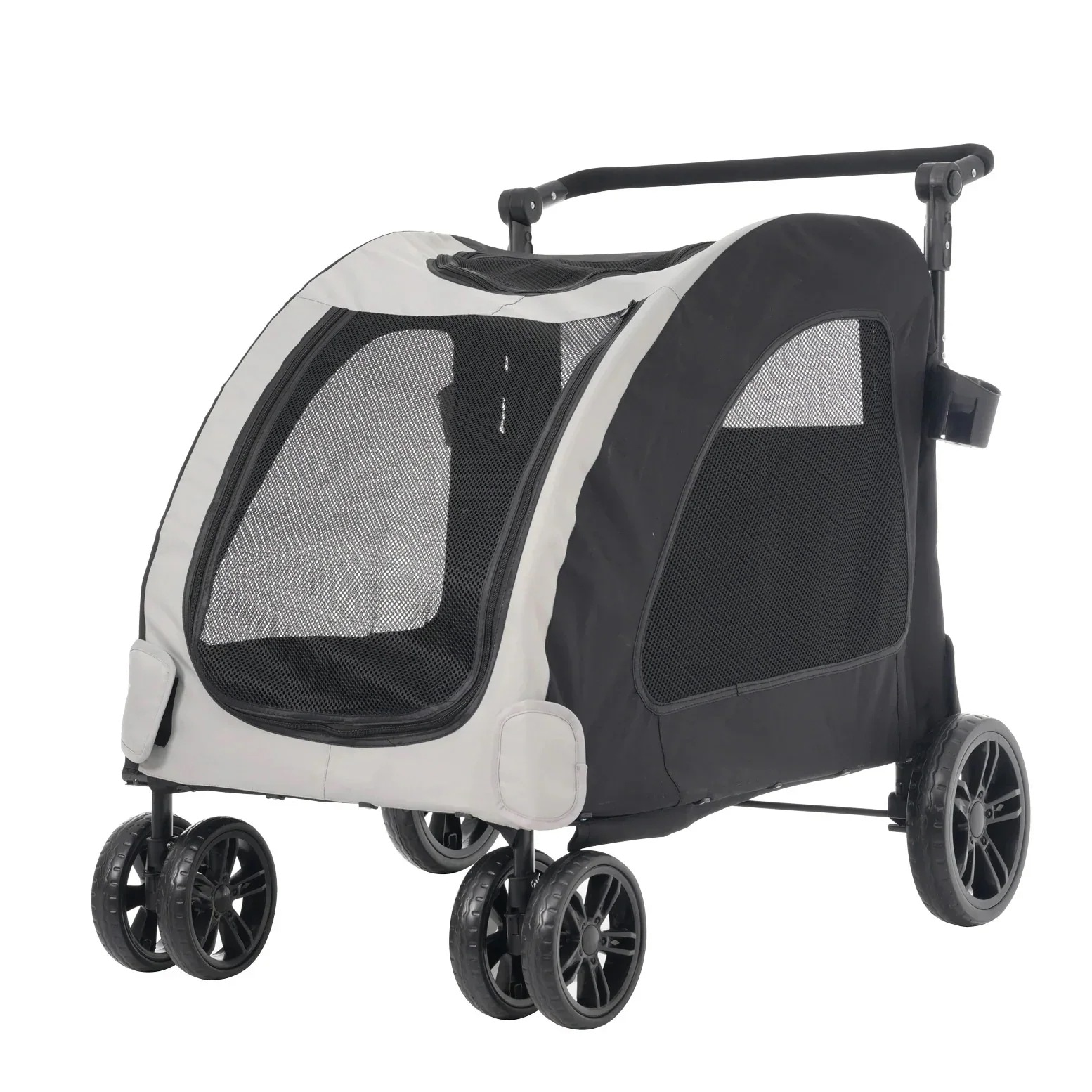 【3日出荷】国内発送2025新仕様ペットカート 耐荷重50 折りたたみ 多頭 中型犬 小型犬 猫 軽量 組立簡単 工具不要 介護用 ドッグカート 犬 猫 動物 ペット用品グレーGG5836 Gray 16,233円