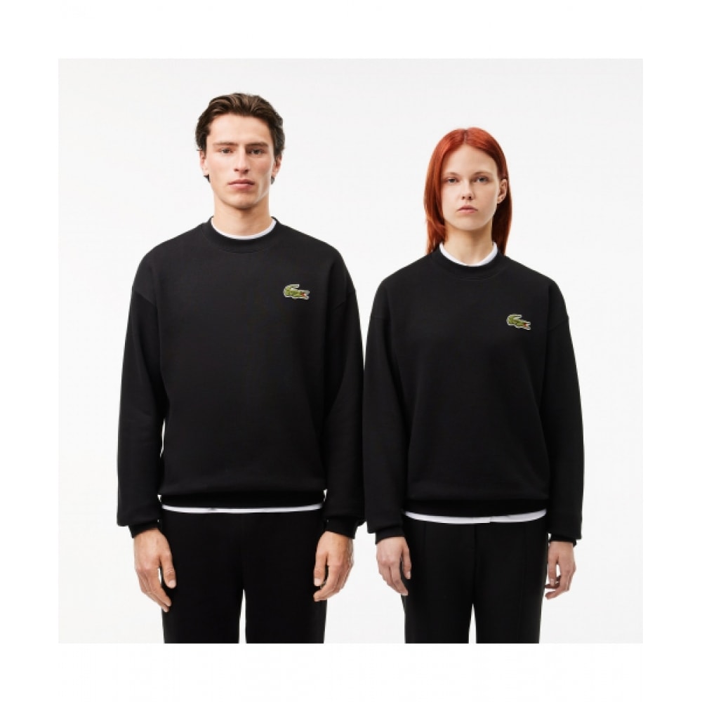 LACOSTE パブリックブークルビッグクロコクルーネックスウェットシャツ [ブラック]