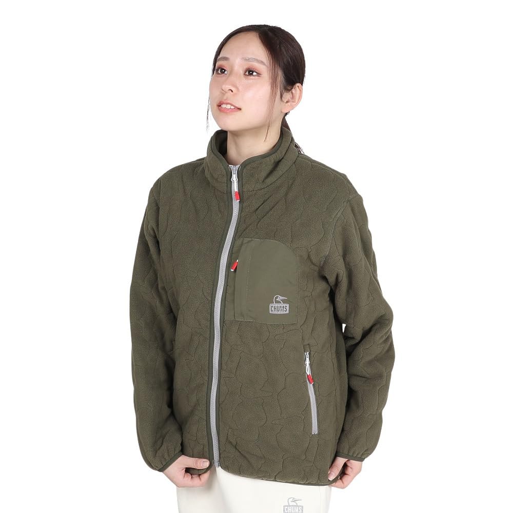 [チャムス] フリースジャケット Booby Stitch Fleece Jacket レディース Olive L