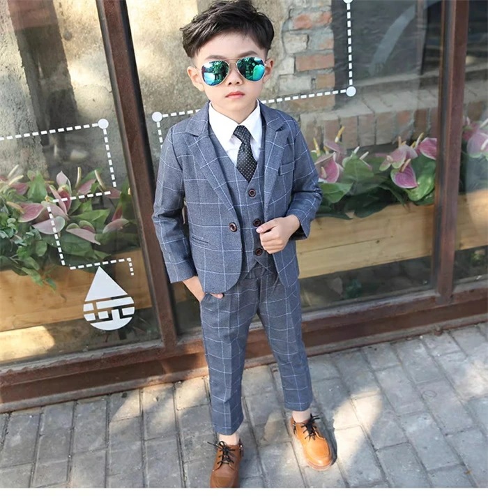 新入庫 子供スーツ キッズスーツ 男の子スーツ ジュニア フォーマル ベビースーツ 子供服 男児 制服 ファッション フォーマルスーツ 4点セット 5点セット 上下セット チェック柄 卒園式 入学式