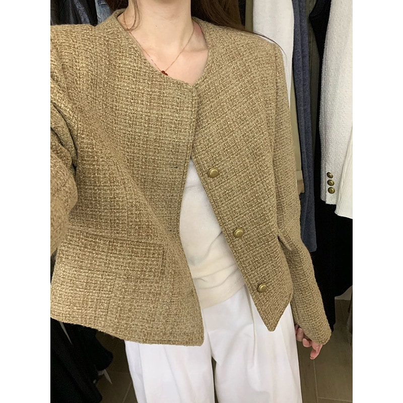 秋気質コートレディース高級ショートトップa3532