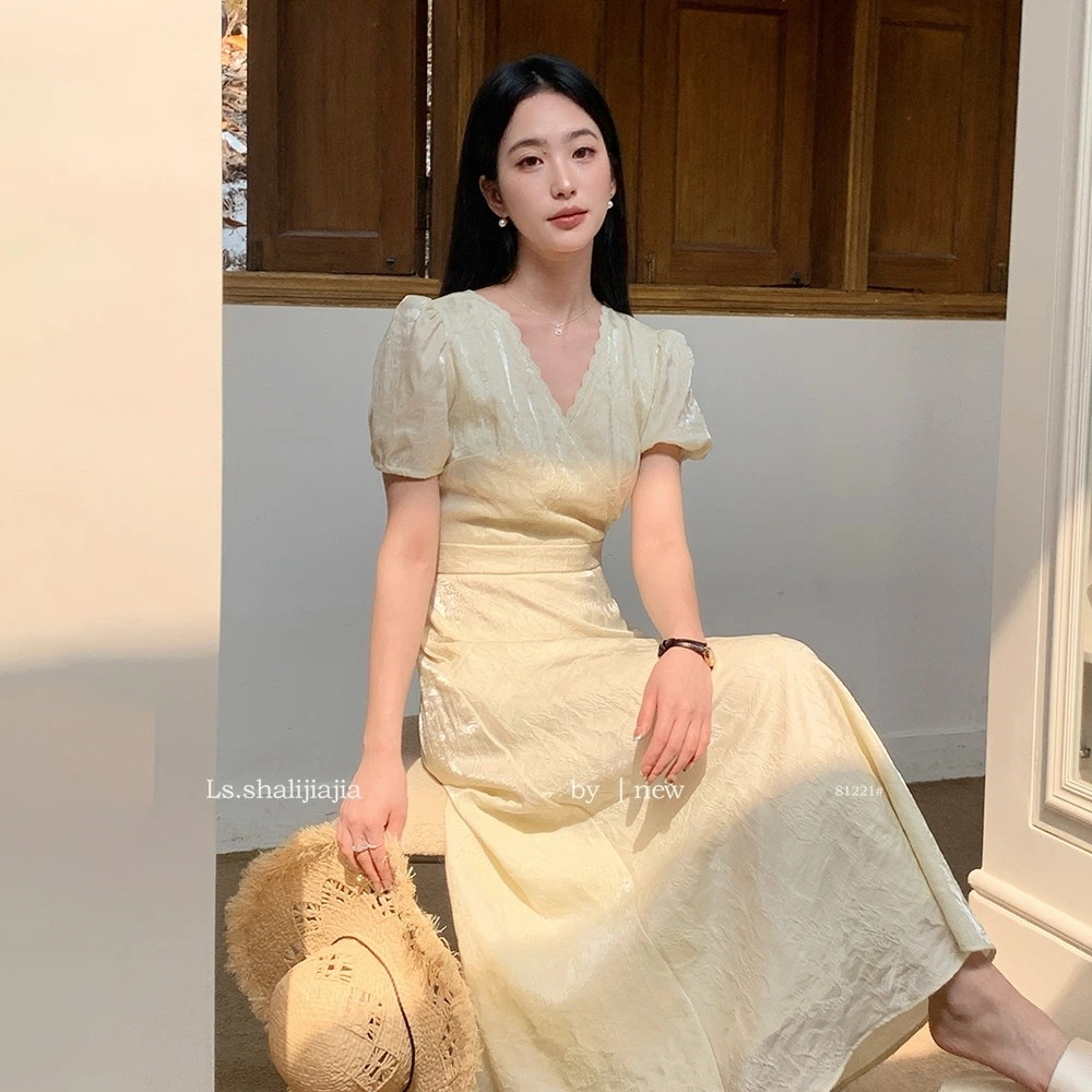 花柄刺繍 ロングドレス パーティードレス エレガント 高級感 上質 Vネック 半袖 きれいめ イブニングドレス オケージョンドレス 結婚式 ワンピース 上品 謝恩会 お呼ばれ 成人式 かわいい 着痩せ