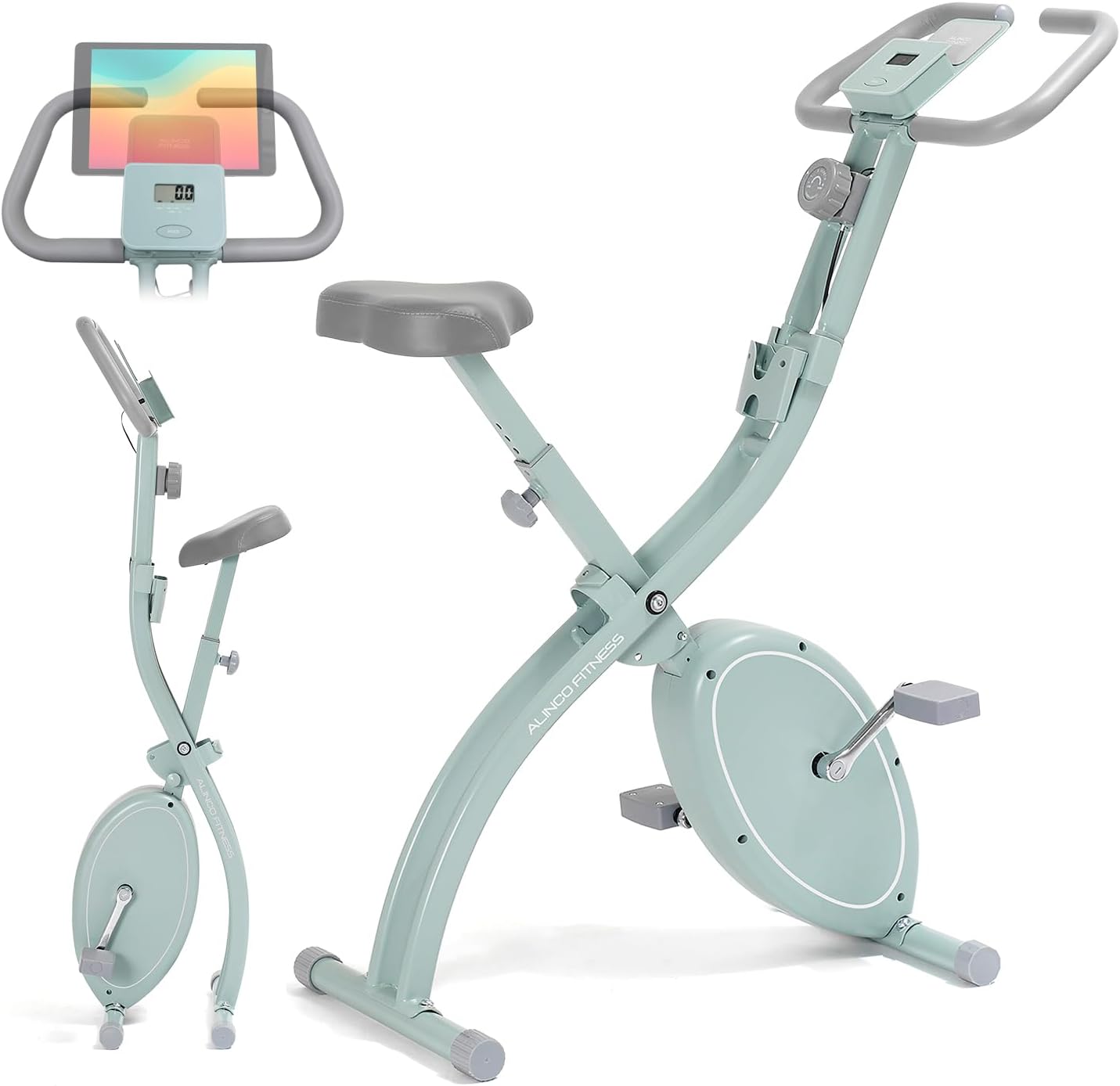 アルインコ フィットネスバイク トレーニングバイク 静音 8段階負荷 折りたたみ コンパクト収納 軽量 タブレットトレー付 小物ホルダー 組立簡単