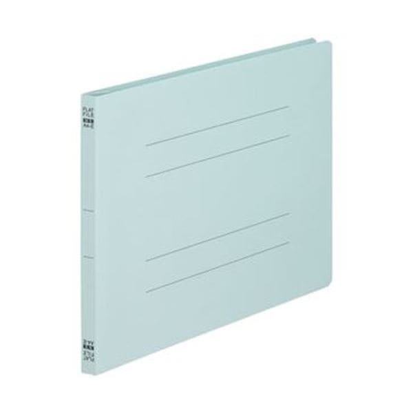 （まとめ）TANOSEE フラットファイル（ノンステープルタイプ）A4ヨコ 150枚収容 背幅18mm 青 1パック（10冊）(×20セット)