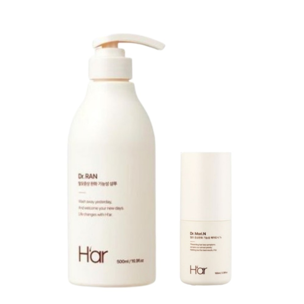 【NEW/脱毛症状緩和】ハアル ドクターラン 卵由来タンパク質シャンプー 500ml + ヘアトニック セルフケア 小髪アンプル 100ml / 150ml