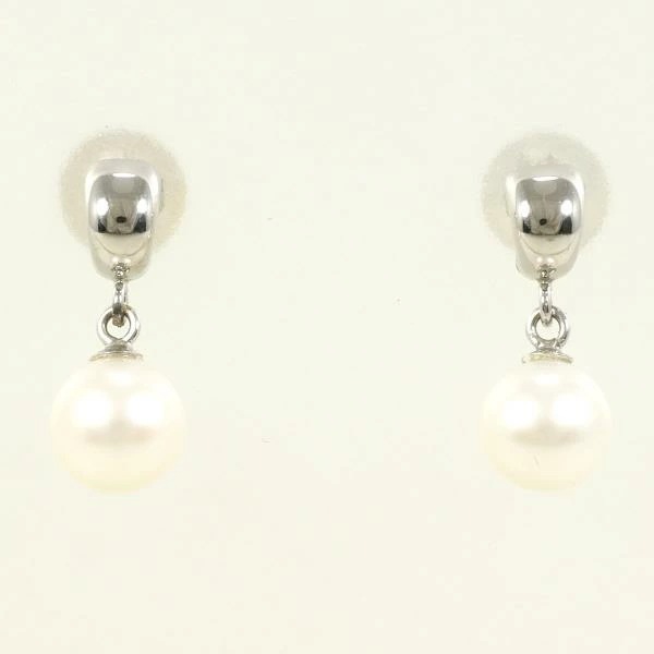 K10 10金 WG ホワイトゴールド ピアス パール 総重量約0.6g ジュエリー 中古