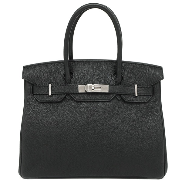 エルメス HERMES ハンドバッグ バーキン30 トゴ ブラック シルバー金具 黒 リカラー有 C刻印 【箱】【中古】