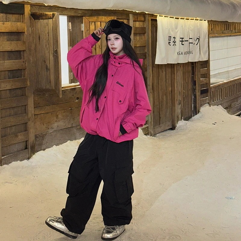 出荷が迅速であるスノーボードウェア 2026 2026 上下セット メンズ レディース ジャケット パンツ ズボン ローズ 黒 撥水 3L 韓国風 スノボウェア スノーウェア スキーウェアスノーボード