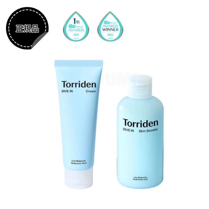 【韓国人気】【セット商品】ダイブイン 低分子ヒアルロン酸 クリーム 80ml＋スキンブースター 200ml（人気2種セット）,デイリークリーム, 人気クリーム