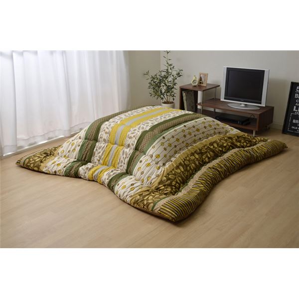 軽量 こたつ布団 (ブラウン 約205cm×245cm) 洗える 長方形 ピーチスキン (リビング)