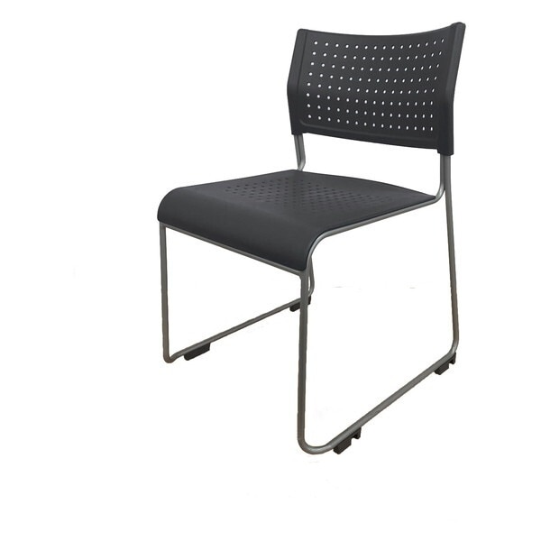 スタッキングチェア 背座樹脂 ブラック ASL-110PP-BK 1脚 メーカー直送