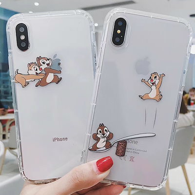 Qoo10 韓国チップアンドデールカップルシンプルか スマホケース 保護フィルム