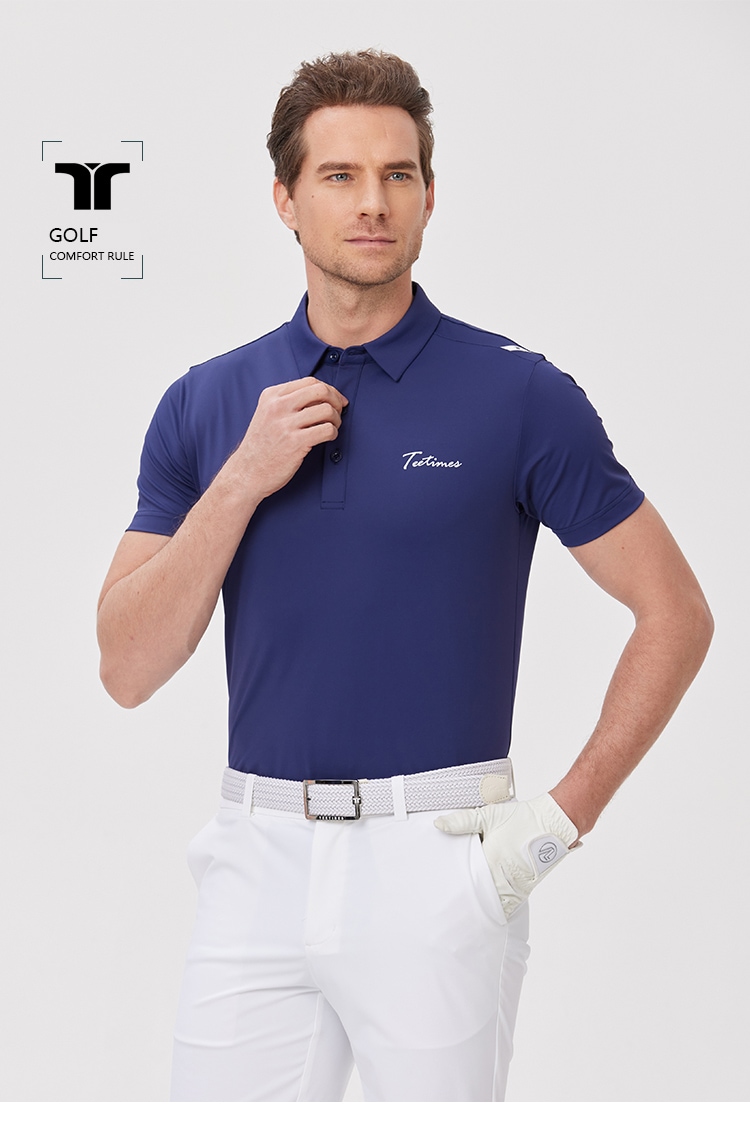 Teetimes ゴルフ 半袖 メンズ ポロシャツ 本格伸縮性 速乾性 ビジネス ゴルフ メンズ トップス サマースタイル