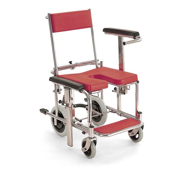 カワムラサイクル シャワーキャリー 入浴用車いす(KS3) レッド KS3