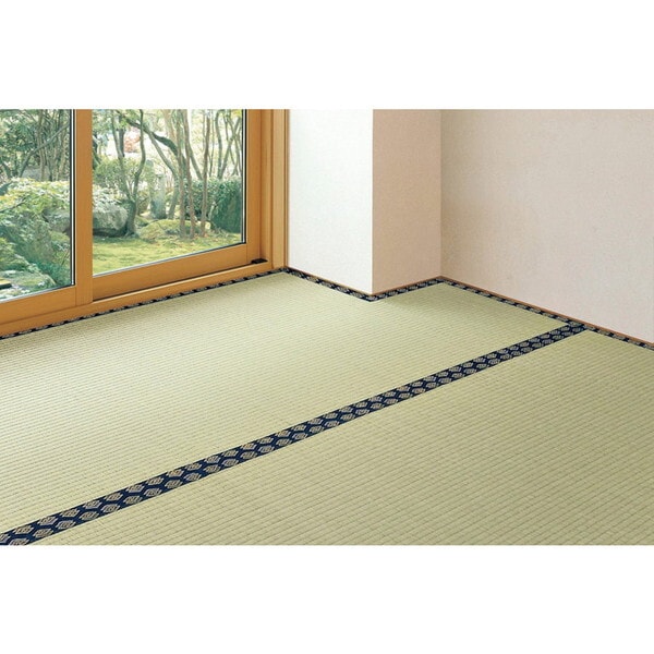 158012045 フリーカット裏付き い草カーペット みすず 江戸間4.5畳 補修テープ付き 261261 メーカー直送
