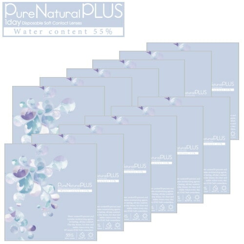 【12箱】高含水コンタクトレンズ ピュアナチュラル プラス 55% Pure Natural PLUS 30枚入 12箱 1日使い捨て コンタクトレンズ