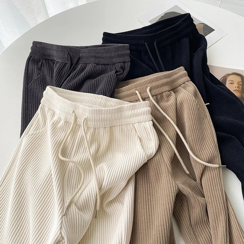 グレー ワイドパンツ 春秋ストレートパンツ あつさを増す ハイウエスト 垂下感 カジュアルパンツ