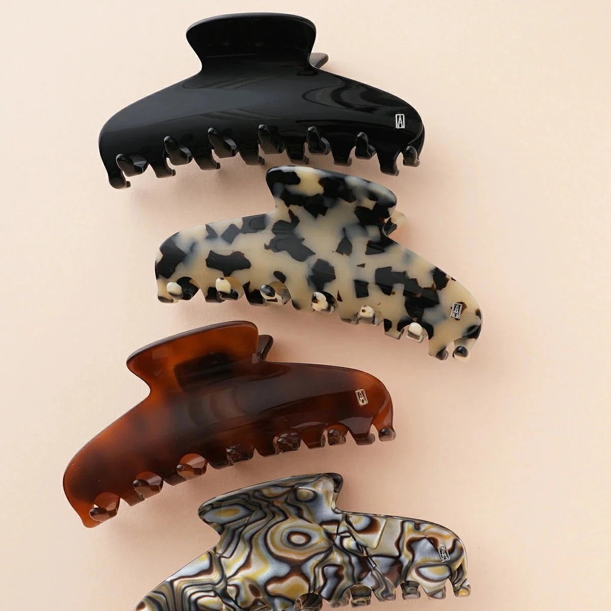 ALEXANDRE DE PARIS アレクサンドル ドゥ パリ ヘアクリップ ACCL-7706 レディース 髪留め ヘアアクセサリー ロゴ カラー4色