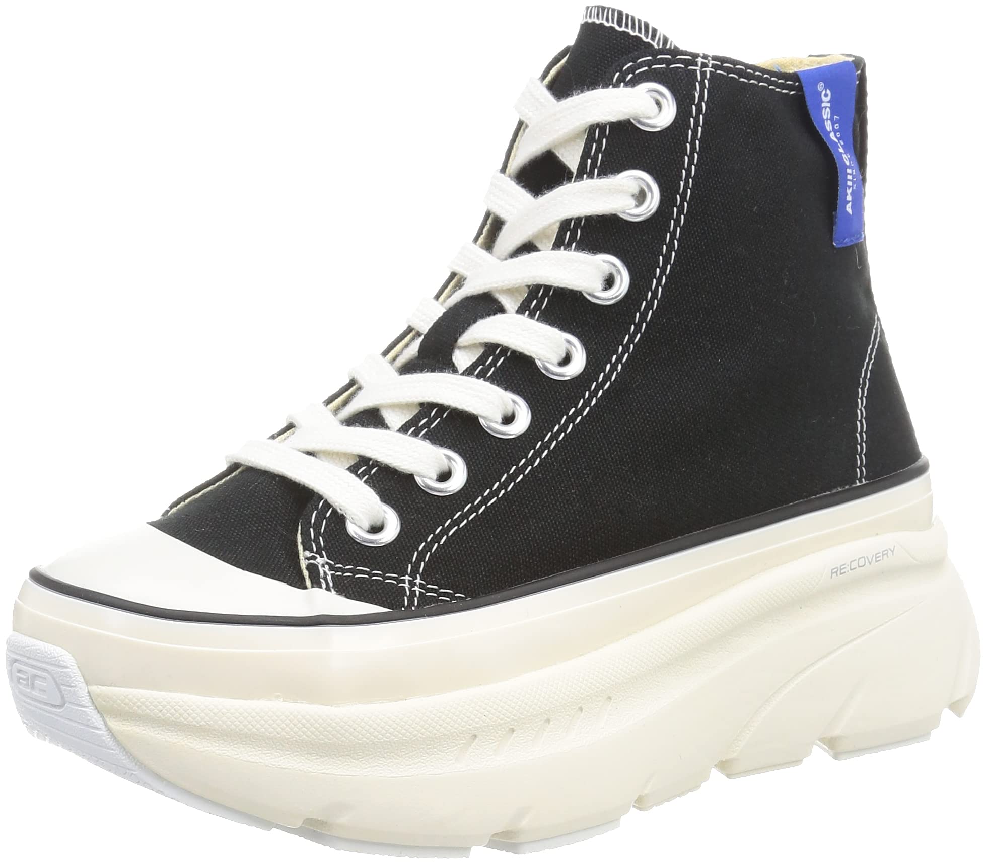 安い[アキクラシック] スニーカー AKIII RECOVERT COTTON HIGH レディース BLACK (BLK) 23.5 cmを購入低価格